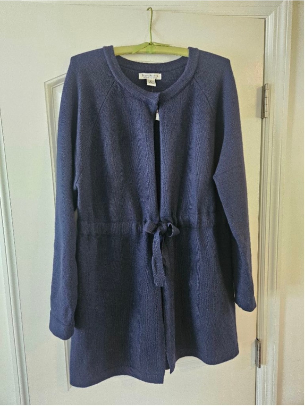 Women's Susan Bristol NWT Navy Merino Wool Cardigan XL - Picture 7 of 11